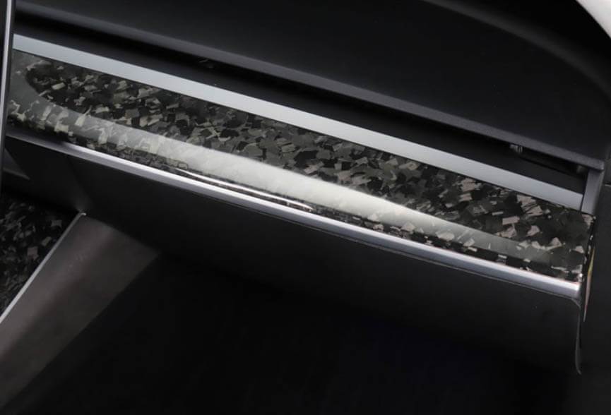 Genuine Forged Carbon Fiber Dashboard Cap Trim For Model Y (Gloss) - PimpMyEV