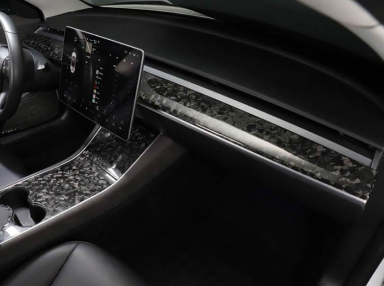 Dashboard Cap Carbon Fiber, Tesla Model 3 & Y