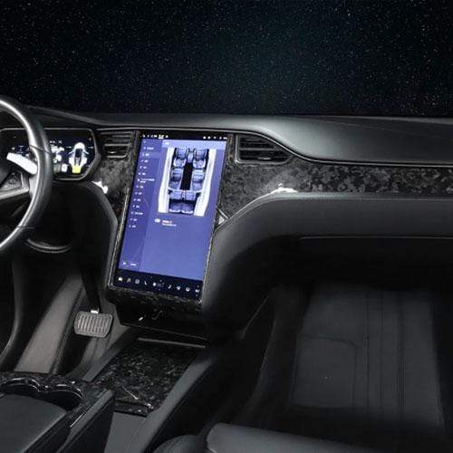 Genuine Forged Carbon Fiber Dashboard Trim Kit For Model S (Gloss) 2015-2021 - PimpMyEV