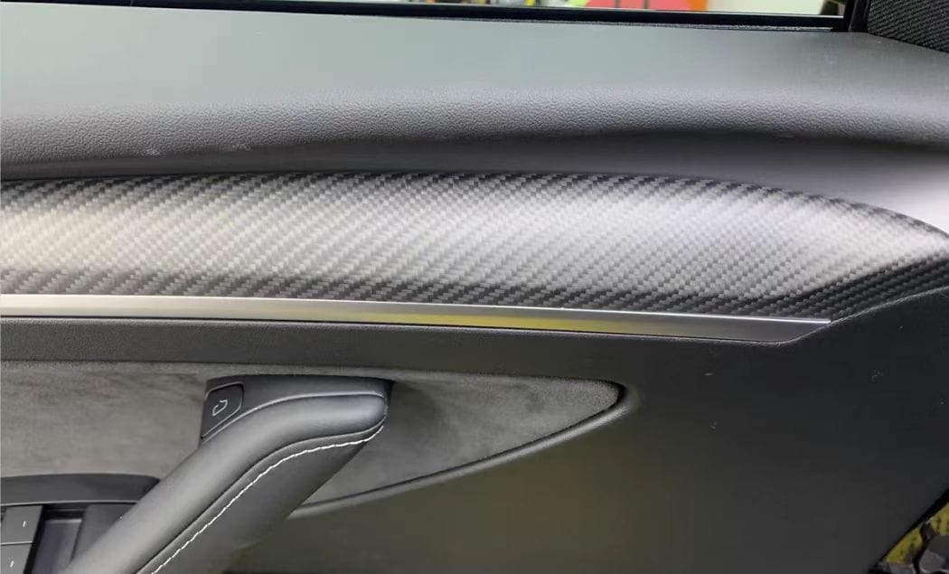 Genuine Matte Carbon Fiber Dashboard & Door Trims Replacement Kit