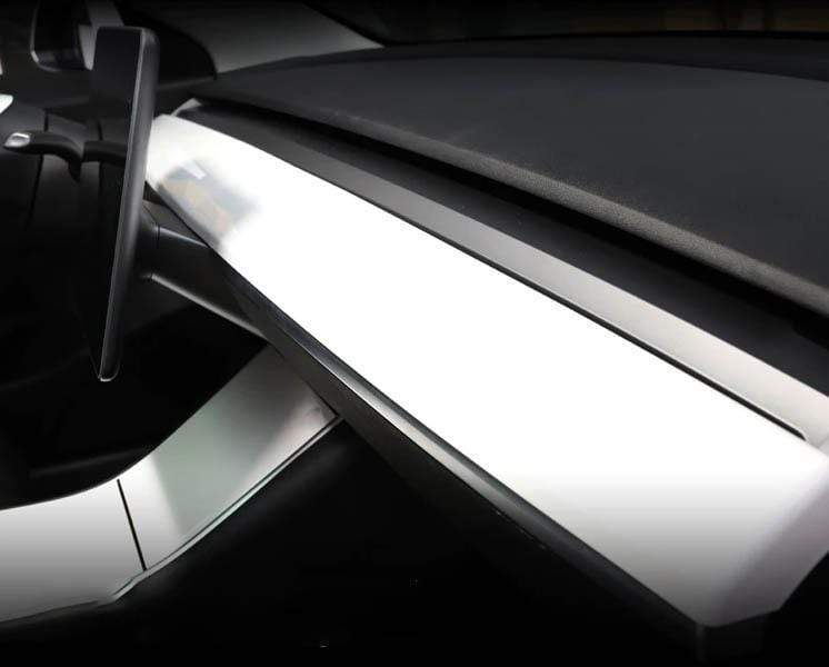 White ABS Dashboard Trim Cap For Model Y 2020-2021 - PimpMyEV