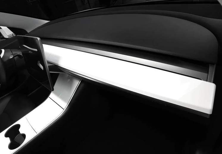 White ABS Dashboard Trim Cap For Model Y 2020-2021 - PimpMyEV