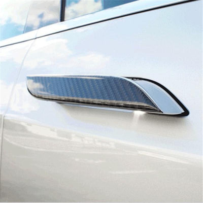 4PCS Carbon Fiber Style Door Handle Protection Covers for Model S - PimpMyEV