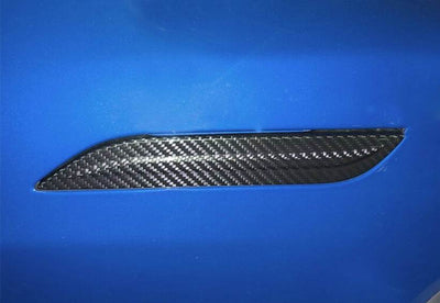 4PCs Genuine Carbon Fiber Door Handle Front Trims For Model S (Matte) - PimpMyEV