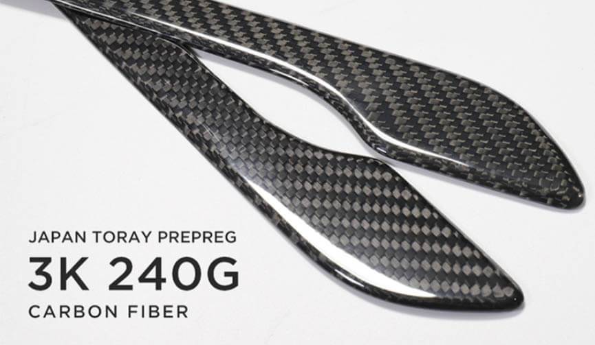 4PCS Genuine Carbon Fiber Door Handle Protection Covers for Model 3 (Gloss) - PimpMyEV