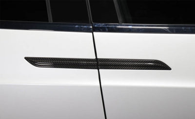 4PCS Genuine Carbon Fiber Door Handle Protection Covers for Model X - PimpMyEV
