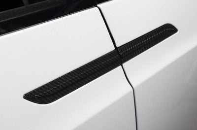 4PCS Genuine Carbon Fiber Door Handle Protection Covers for Model X - PimpMyEV