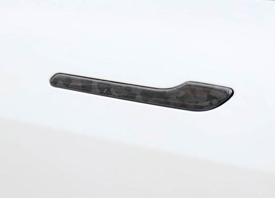 4PCS Genuine Forged Carbon Fiber Door Handle Protection Covers for Model 3 (Gloss) - PimpMyEV