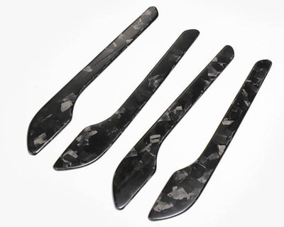 4PCS Genuine Forged Carbon Fiber Door Handle Protection Covers for Model Y (Gloss) - PimpMyEV