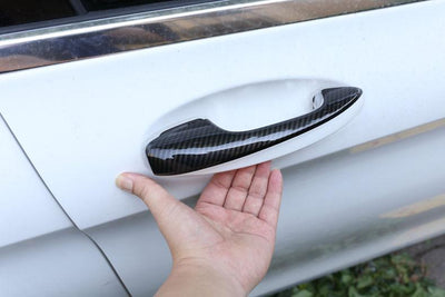 Carbon Fiber Style Door Handle Covers for Mercedes-Benz EQC 2019-2020 - PimpMyEV