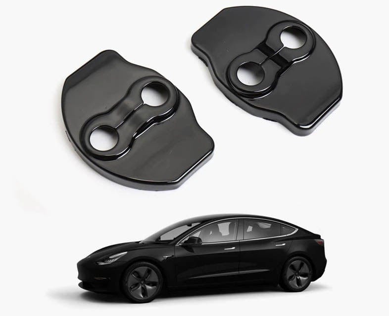 6 Pcs Matte Black Door Lock Protective Shell Tesla Model 3 Door