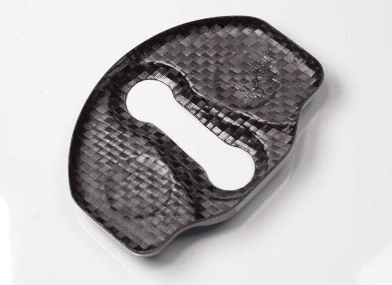 Genuine Carbon Fiber Door Lock Trim Covers for Model 3 (Gloss) - PimpMyEV