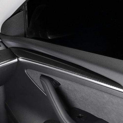 Genuine Carbon Fiber Door Trims for Model 3 (Gloss) 2021+ - PimpMyEV