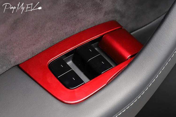 14PCs ABS Window & Door Switch Covers / Trims for Model 3 (2 colors) - PimpMyEV