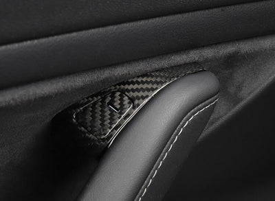 14Pcs Genuine Matte Carbon Fiber Window & Door Switch Covers for Model 3 (Right Hand Drive) - PimpMyEV
