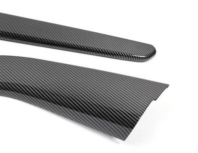 2Pcs Carbon Fiber Style Center Console Side Trim for Model 3 (Gloss) - PimpMyEV