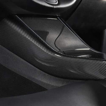 2Pcs Carbon Fiber Style Center Console Side Trim for Model Y (Gloss) - PimpMyEV
