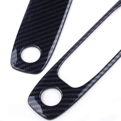 2PCs Carbon Fiber Style Spotlight Cover Plates (front and back) for Model 3 - PimpMyEV
