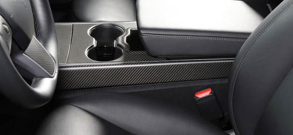 2Pcs Genuine Matte Carbon Fiber Center Console Side Trim for