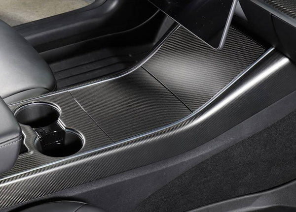 2Pcs Genuine Matte Carbon Fiber Center Console Side Trim for