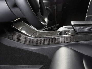 2Pcs Genuine Carbon Fiber Center Console Side Trim for Model Y (Gloss) - PimpMyEV