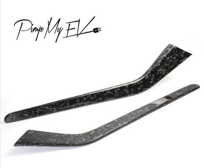 2Pcs Genuine Forged Carbon Fiber Center Console Side Trim for Model 3 (Gloss) - PimpMyEV