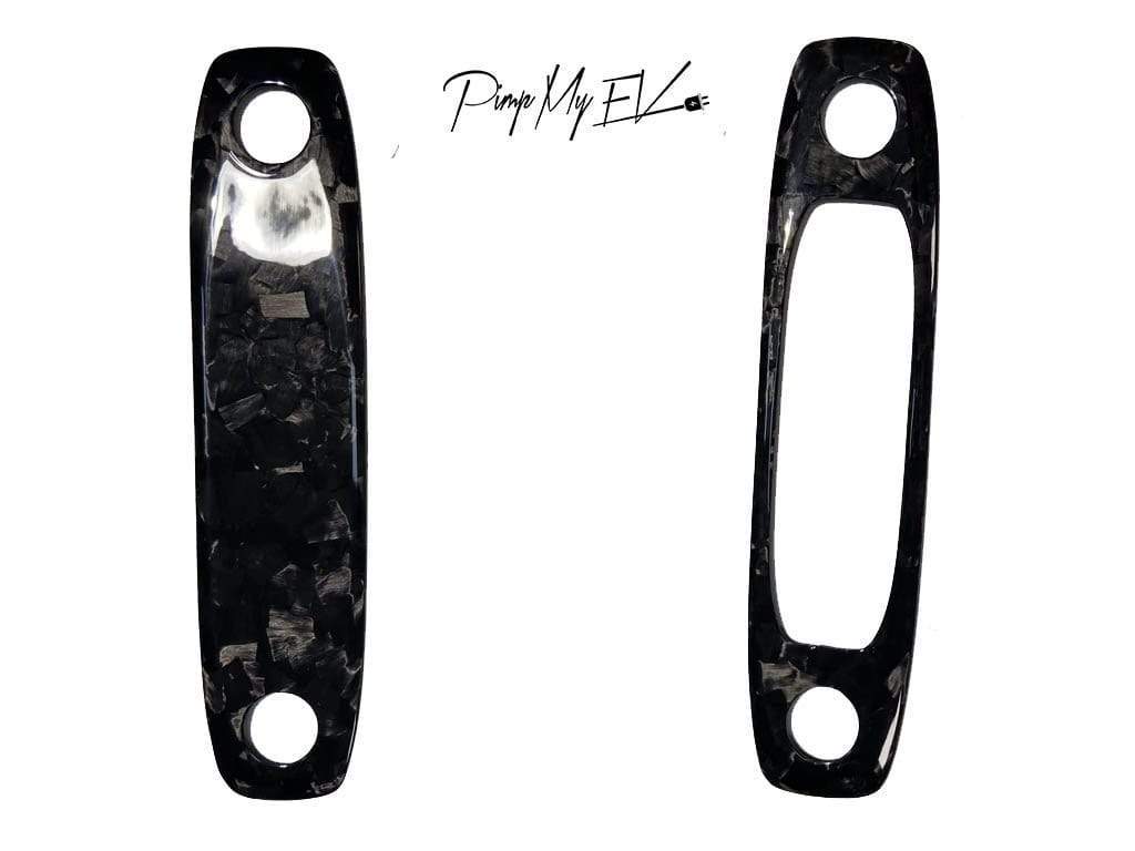 2PCs Genuine Forged Carbon Fiber Spotlights Cover Plates (front and back) for Model 3 - PimpMyEV