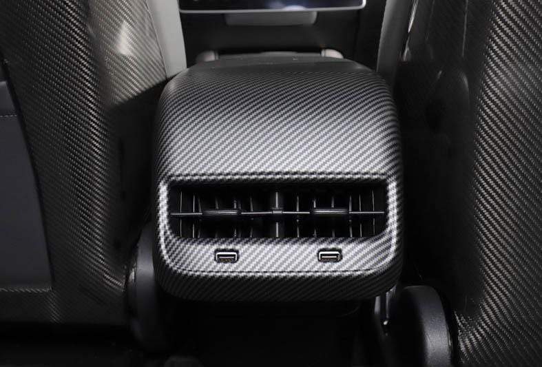 Carbon Fiber Style Matte Rear Air Conditioner Vent Fascia for