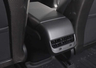 Carbon Fiber Style Rear Air Conditioner Vent Fascia for Model 3 (Matte) - PimpMyEV