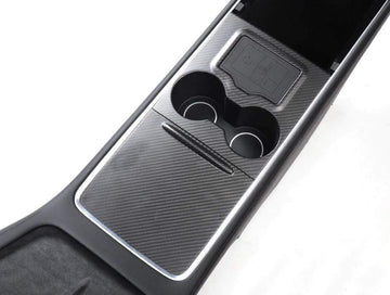 Genuine Carbon Fiber Center Console Cover Kit for Model Y 2021 (Matte) - PimpMyEV