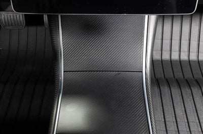 Genuine Carbon Fiber Center Console Fascia Kit for Model 3 (Matte) - PimpMyEV