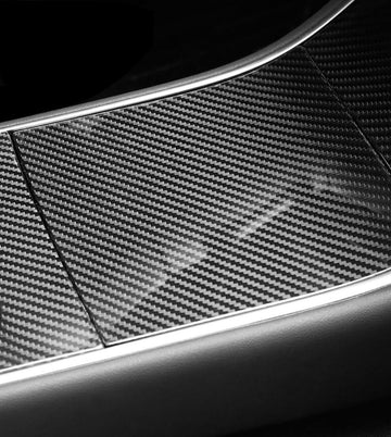 Genuine Carbon Fiber Center Console Fascia Kit for Model Y (Gloss) - PimpMyEV
