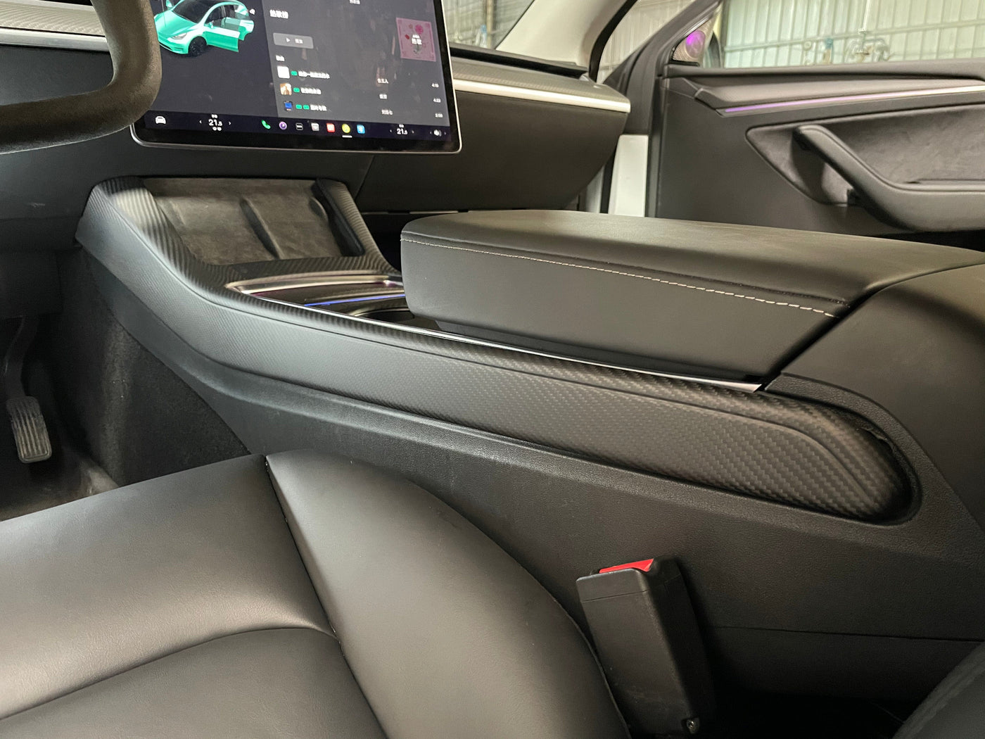 Real Molded Matte Carbon Fiber Center Console Full Coverage Overlay For ...