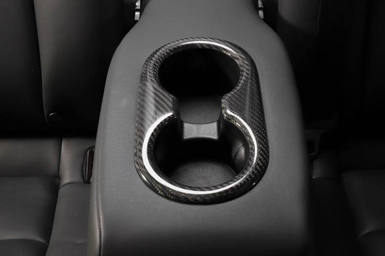Genuine Carbon Fiber Cup Holder Fascia Trim for Model 3 (Gloss) - PimpMyEV