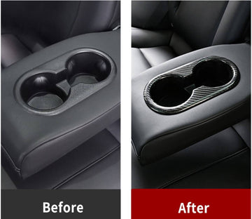 Genuine Carbon Fiber Cup Holder Fascia Trim for Model Y (2 options) - PimpMyEV