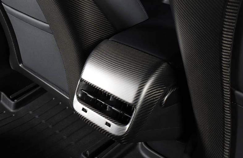 Genuine Matte Carbon Fiber Rear Air Conditioner Vent Fascia for Tesla Model  3 2017-2023