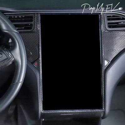 Genuine Carbon Fiber Touch Screen Trim for Model S (Gloss) - PimpMyEV