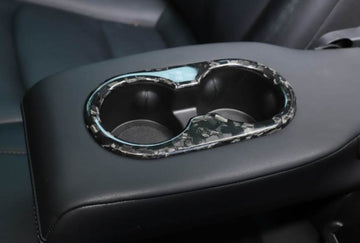 Genuine Forged Carbon Fiber Cup Holder Fascia Trim for Model Y (Gloss) - PimpMyEV