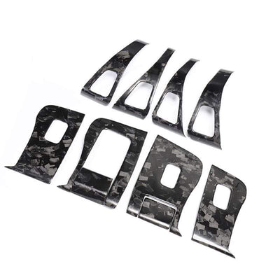 Genuine Forged Carbon Fiber Window Switch Covers for Model 3 Gloss (Left Hand Drive) 2021+ - PimpMyEV