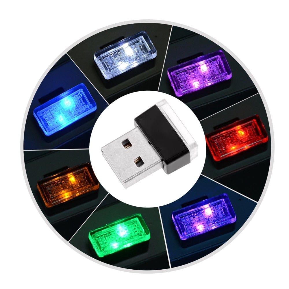 Mini USB Ambient LED Licht Zubehör Auto Innenraum Sensor Atmosphäre Lampe  Magnet