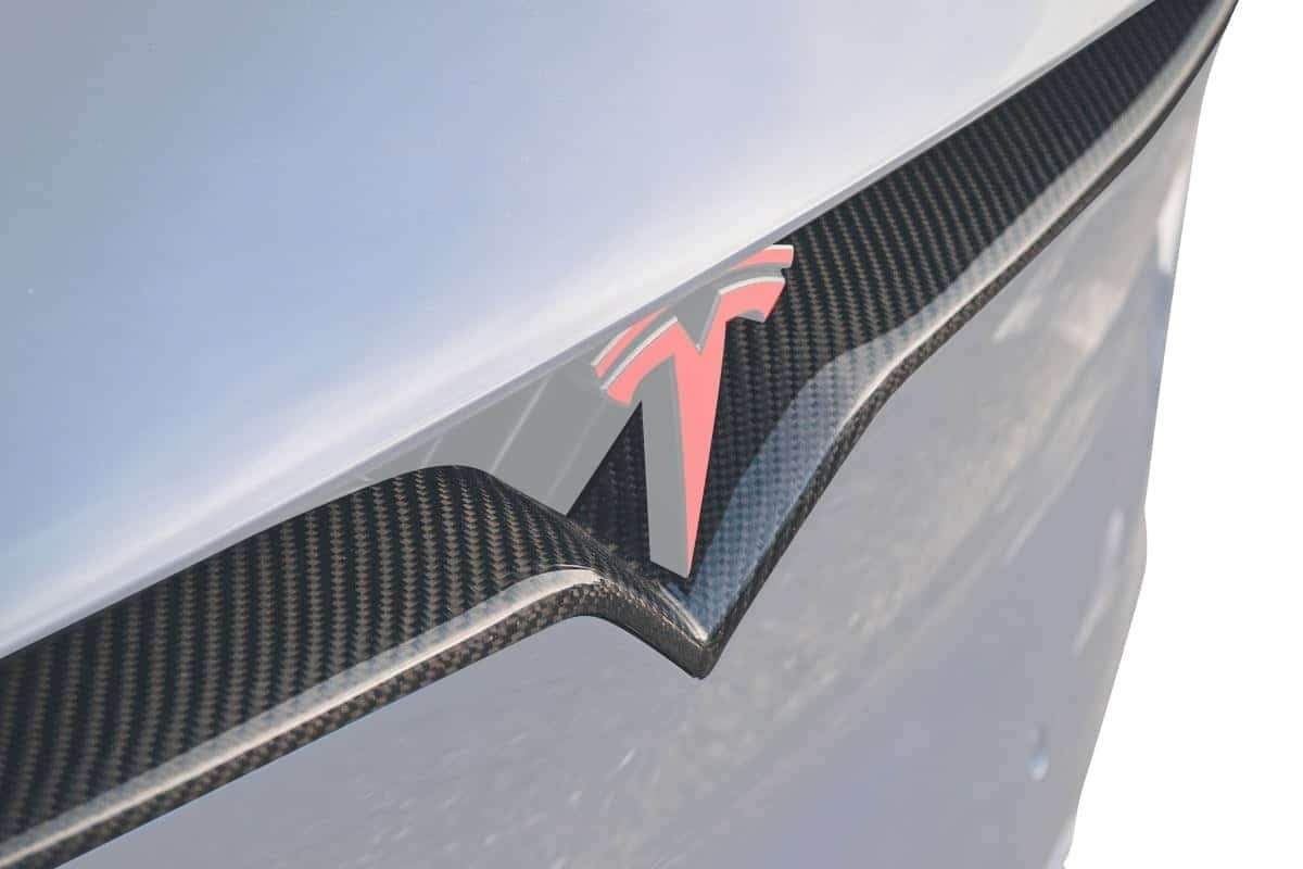 Genuine Carbon Fiber Front Lip for Model X (Matte) - PimpMyEV