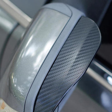 2Pcs Carbon Fiber Style Side Mirror Rain Visors - PimpMyEV