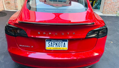 Custom Roadster Style Metal Emblems In Tesla Font For Tesla Model S 3 X Y - PimpMyEV