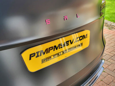 Custom Roadster Style Metal Emblems In Tesla Font For Tesla Model S 3 X Y - PimpMyEV