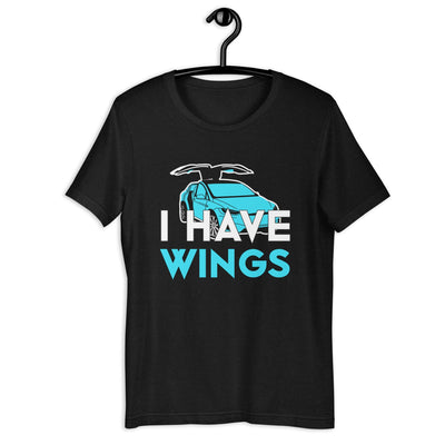 I Have Wings Tesla Model X Short Sleeve Unisex T-Shirt - PimpMyEV