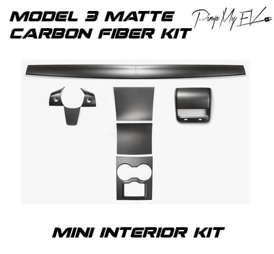 Ultimate Genuine Carbon Fiber Upgrade Kit For Model 3 Matte (3 options) 2017-2020 - PimpMyEV