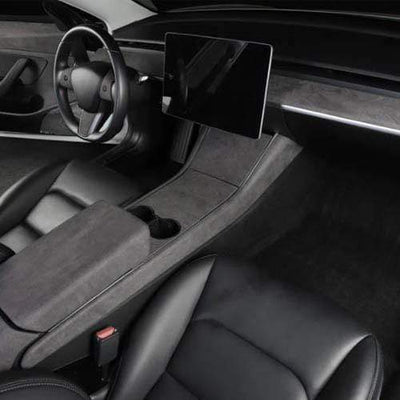 Grey Suede Full Interior Upgrade Kit For Model Y 2020 - PimpMyEV
