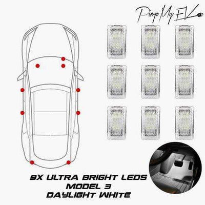 Ultra-Bright LED Lights Kit for Model 3 (3 Color Options) - PimpMyEV