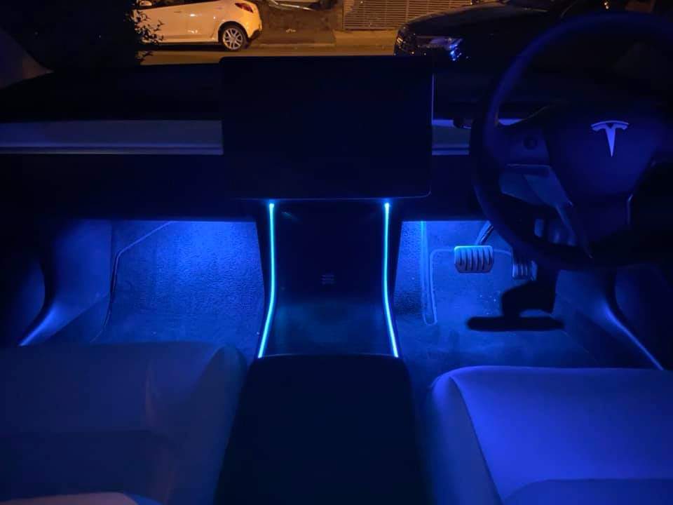 INTERIOR CENTER CONSOLE AMBIENT LIGHTING FOR TESLA MODEL 3 & Y