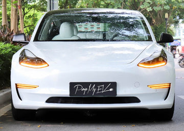 Synth Front Sequential Sweeping Fog Lights & Blinkers V2 For Tesla Model Y 2020-2023 - PimpMyEV
